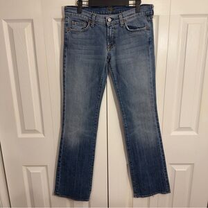 7 For All Mankind Blue Boot Cut Jeans